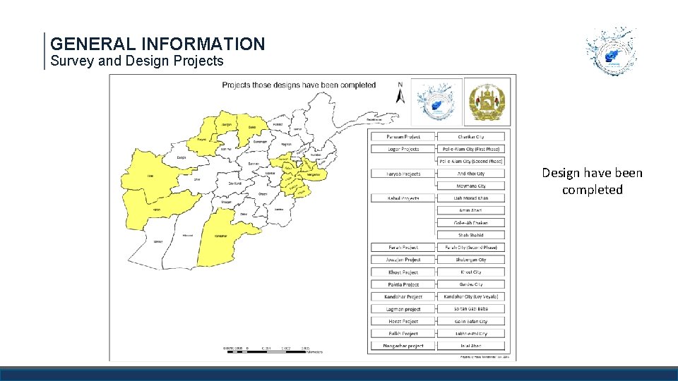 GENERAL INFORMATION Survey and Design Projects Design have been completed 