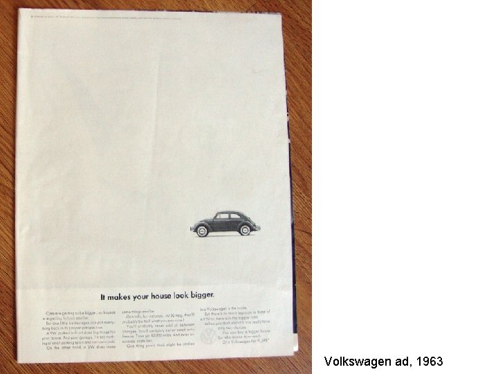 Volkswagen ad, 1963 