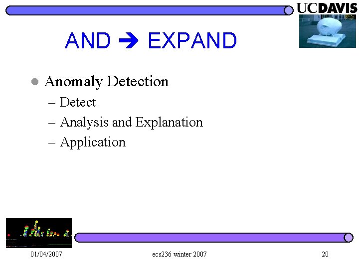 AND EXPAND l Anomaly Detection – Detect – Analysis and Explanation – Application 01/04/2007