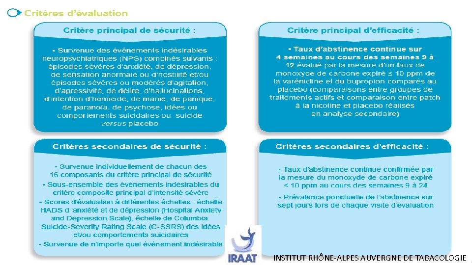 INSTITUT RHÔNE-ALPES AUVERGNE DE TABACOLOGIE 