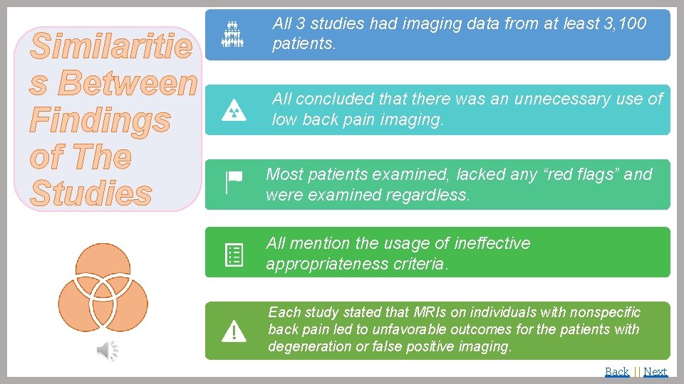 Similaritie s Between Findings of The Studies All 3 studies had imaging data from