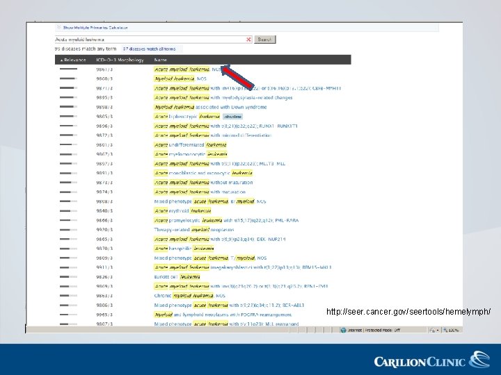 http: //seer. cancer. gov/seertools/hemelymph/ 