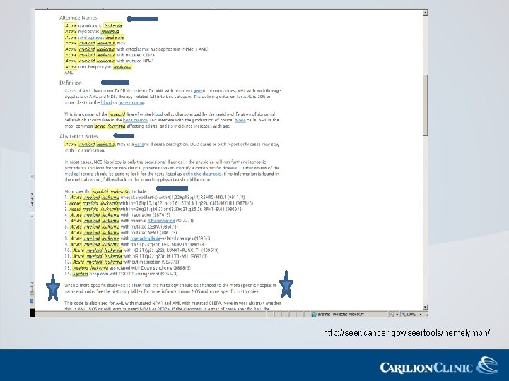 http: //seer. cancer. gov/seertools/hemelymph/ 