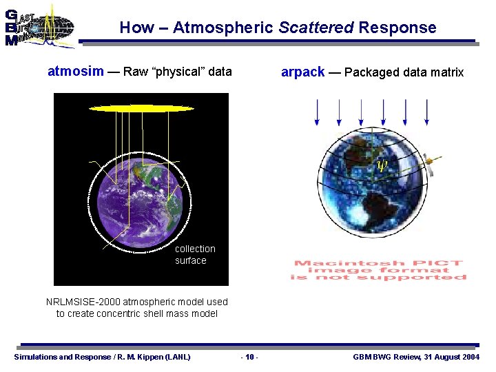 How – Atmospheric Scattered Response atmosim — Raw “physical” data arpack — Packaged data