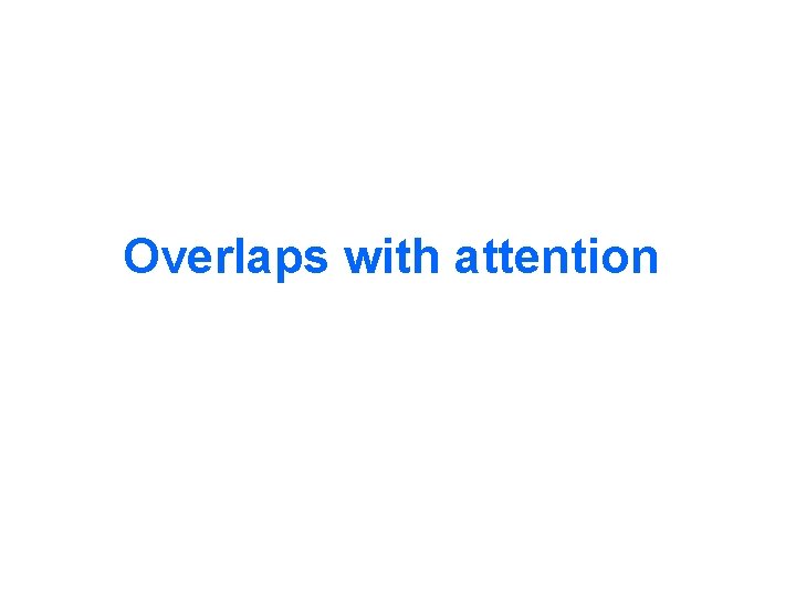 Overlaps with attention 