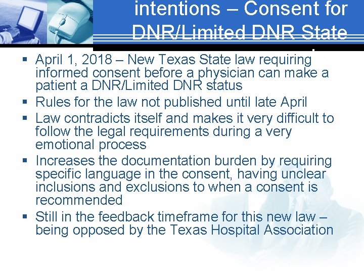 § § § intentions – Consent for DNR/Limited DNR State April 1, 2018 –