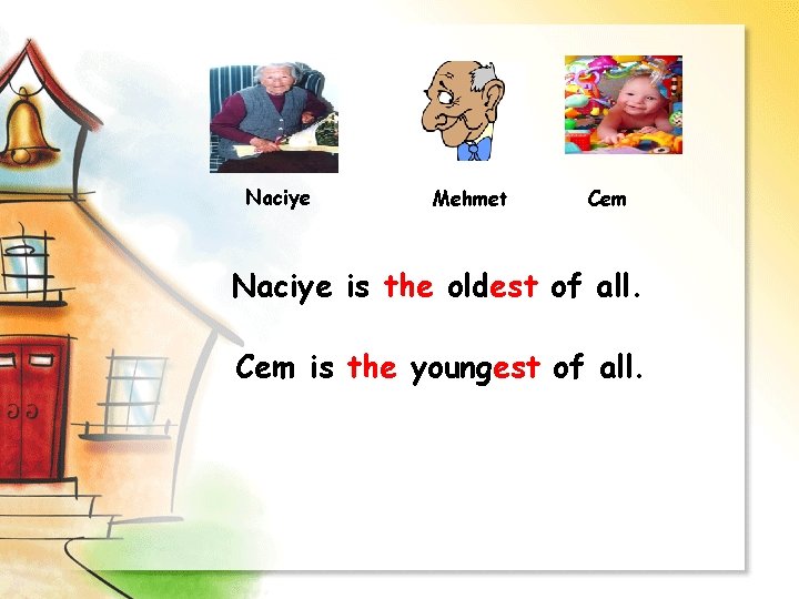Naciye Mehmet Cem Naciye is the oldest of all. Cem is the youngest of