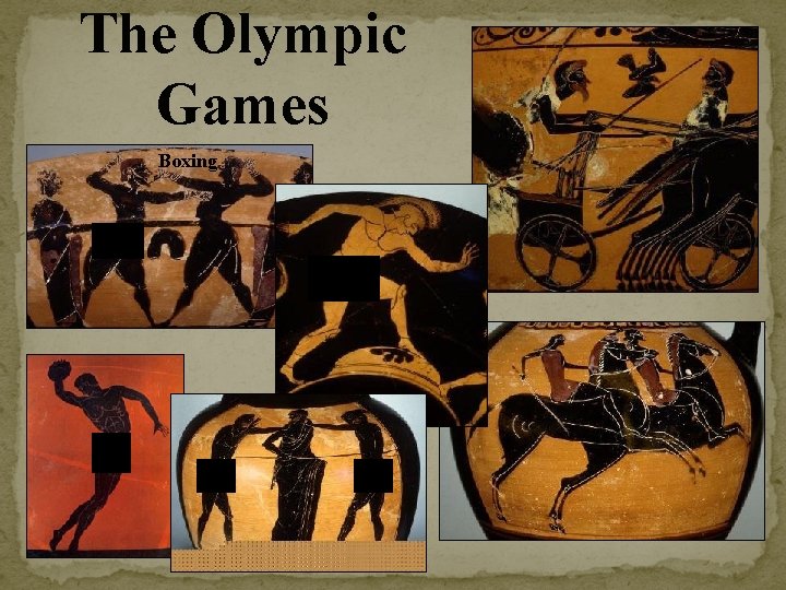 The Olympic Games Boxing Pankration 