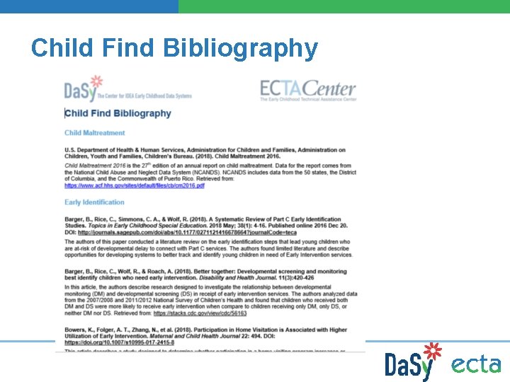 Child Find Bibliography 