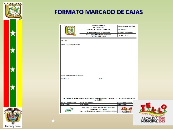 FORMATO MARCADO DE CAJAS 