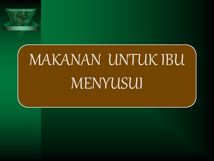 MAKANAN UNTUK IBU MENYUSUI 