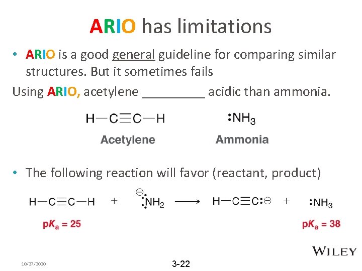 ARIO has limitations • ARIO is a good general guideline for comparing similar structures.