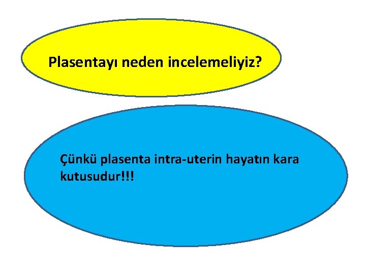 Plasentayı neden incelemeliyiz? Çünkü plasenta intra-uterin hayatın kara kutusudur!!! 