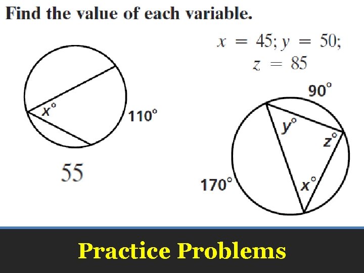 Practice Problems Practice Problems