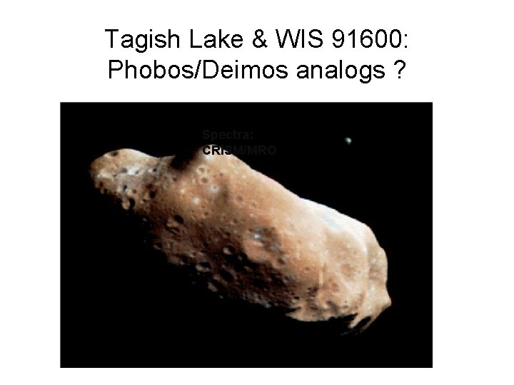 Tagish Lake & WIS 91600: Phobos/Deimos analogs ? Spectra: CRISM/MRO 