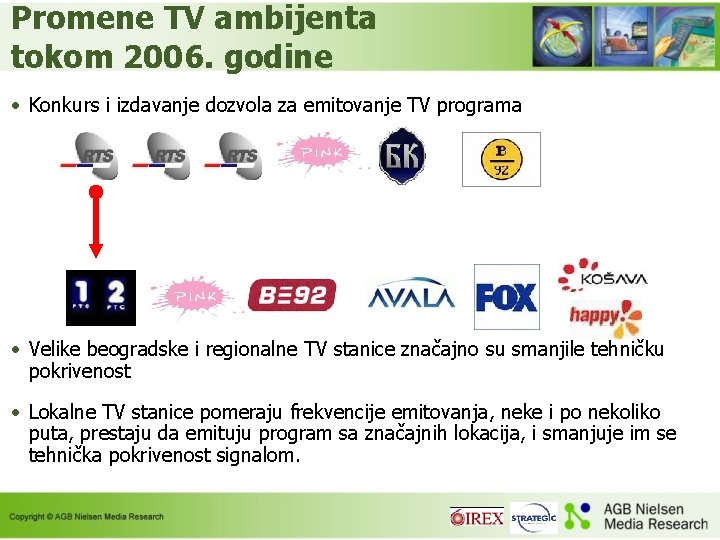 Promene TV ambijenta tokom 2006. godine • Konkurs i izdavanje dozvola za emitovanje TV