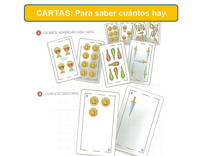 CARTAS: Para saber cuántos hay 