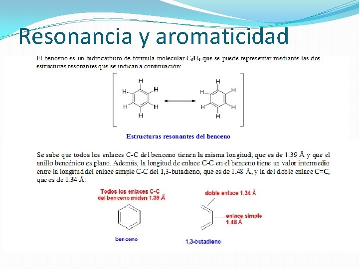 Resonancia y aromaticidad 