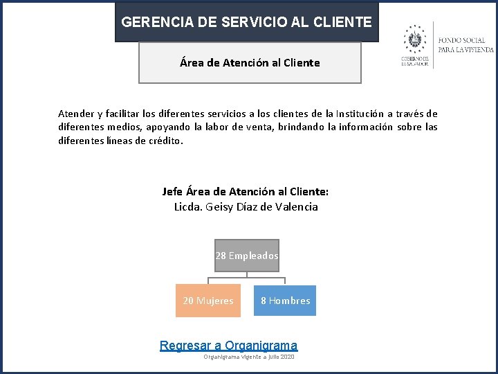 GERENCIA DE SERVICIO AL CLIENTE Área de Atención al Cliente Atender y facilitar los