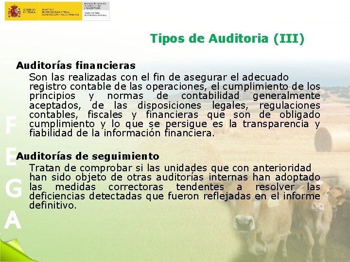 Tipos de Auditoria (III) Auditorías financieras Son las realizadas con el fin de asegurar