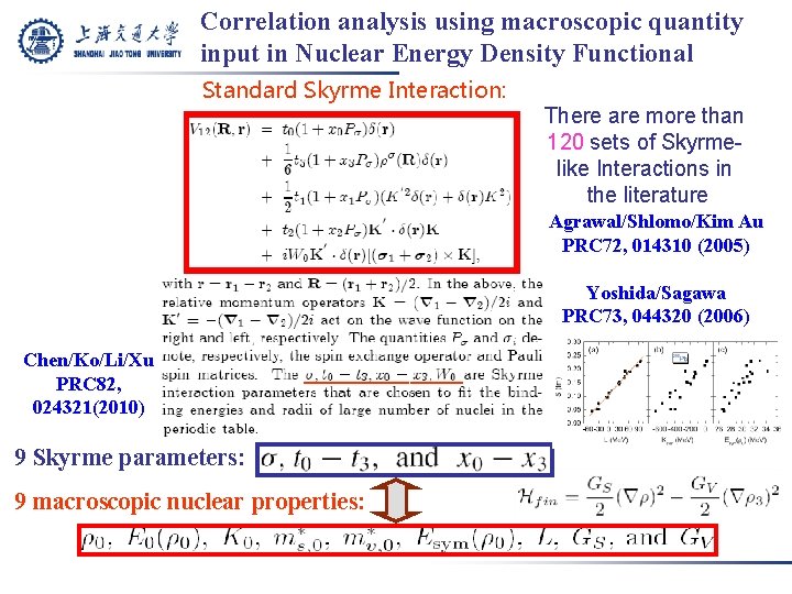 Correlation analysis using macroscopic quantity input in Nuclear Energy Density Functional Standard Skyrme Interaction: