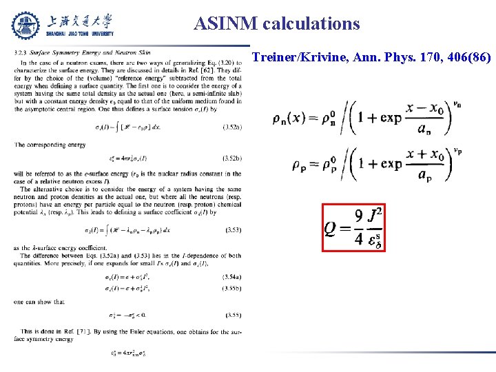 ASINM calculations Treiner/Krivine, Ann. Phys. 170, 406(86) 