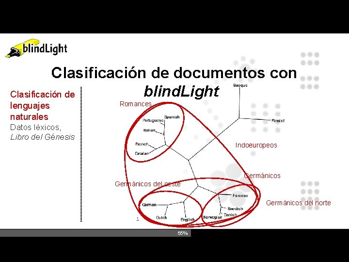 Clasificación de documentos con blind. Light Clasificación de lenguajes naturales Romances Datos léxicos, Libro
