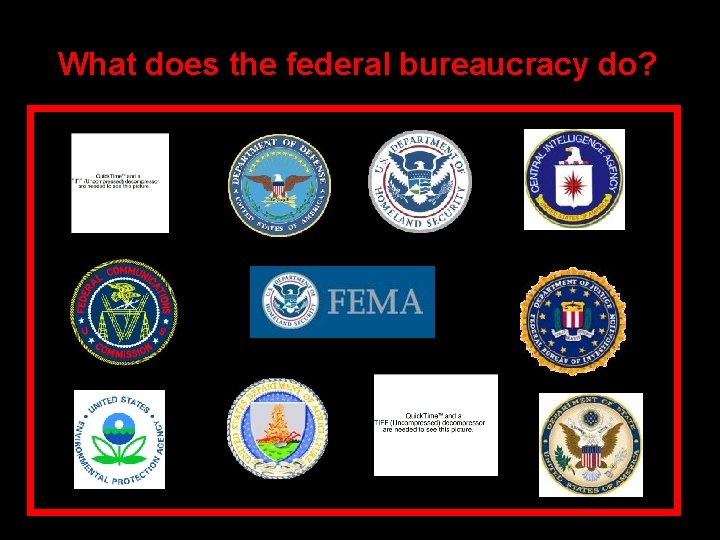 What does the federal bureaucracy do? The Federal Bureaucracy 