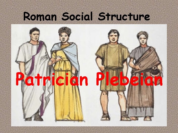 Roman Social Structure Patrician Plebeian 