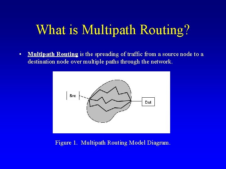 What is Multipath Routing? • Multipath Routing is the spreading of traffic from a