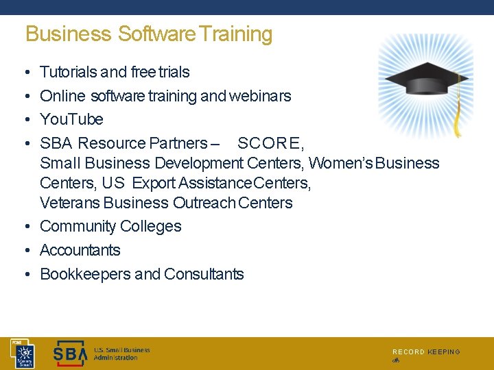 Business Software Training • • Tutorials and free trials Online software training and webinars