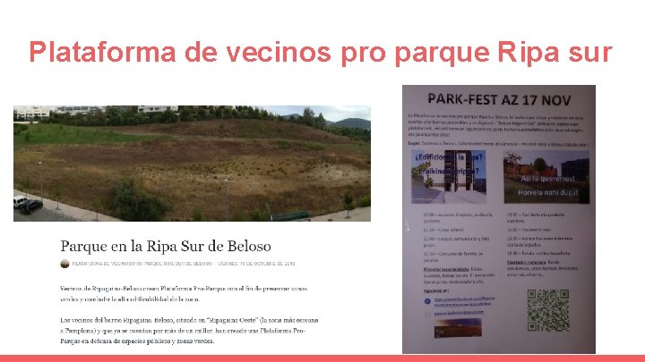 Plataforma de vecinos pro parque Ripa sur 