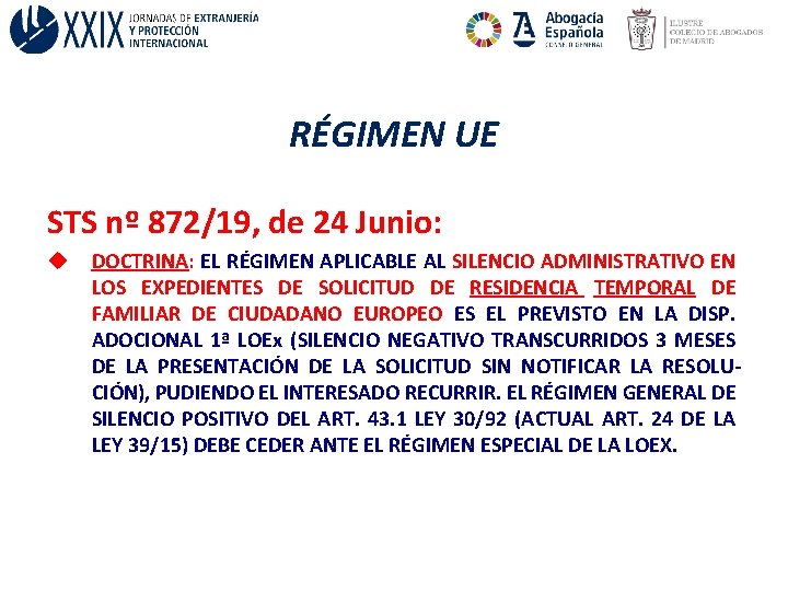 RÉGIMEN UE STS nº 872/19, de 24 Junio: u DOCTRINA: EL RÉGIMEN APLICABLE AL