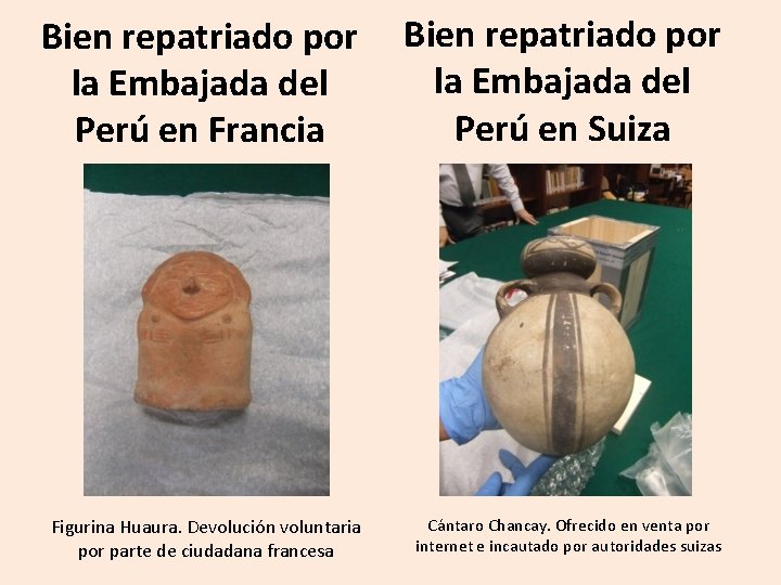 Bien repatriado por la Embajada del Perú en Francia Bien repatriado por la Embajada