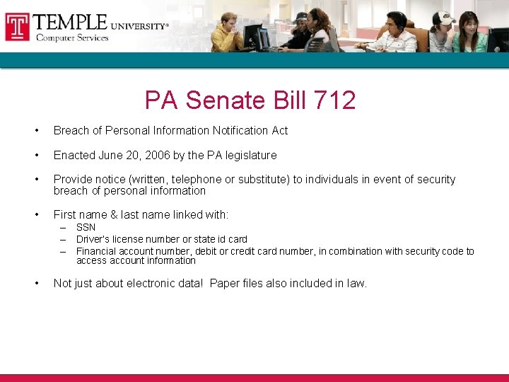 PA Senate Bill 712 • Breach of Personal Information Notification Act • Enacted June