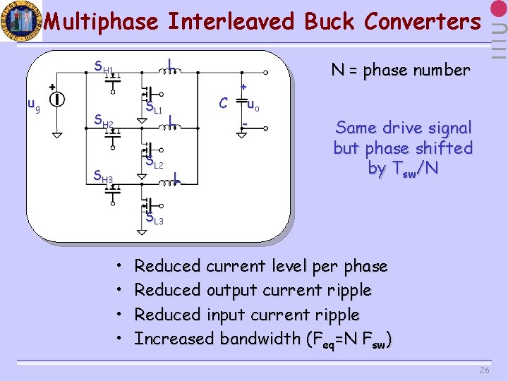 Multiphase Interleaved Buck Converters L SH 1 ug SL 1 SH 2 SL 2