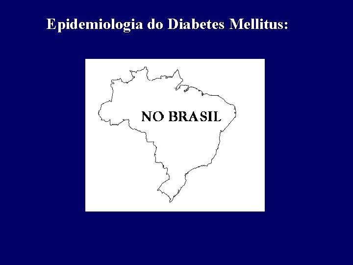 Epidemiologia do Diabetes Mellitus: 