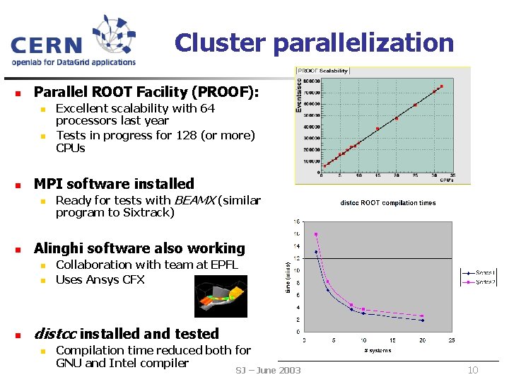 Cluster parallelization n Parallel ROOT Facility (PROOF): n n n MPI software installed n
