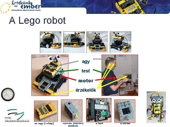 A Lego robot agy test motor érzékelők forrás: http: //www. javacska. hu az agy