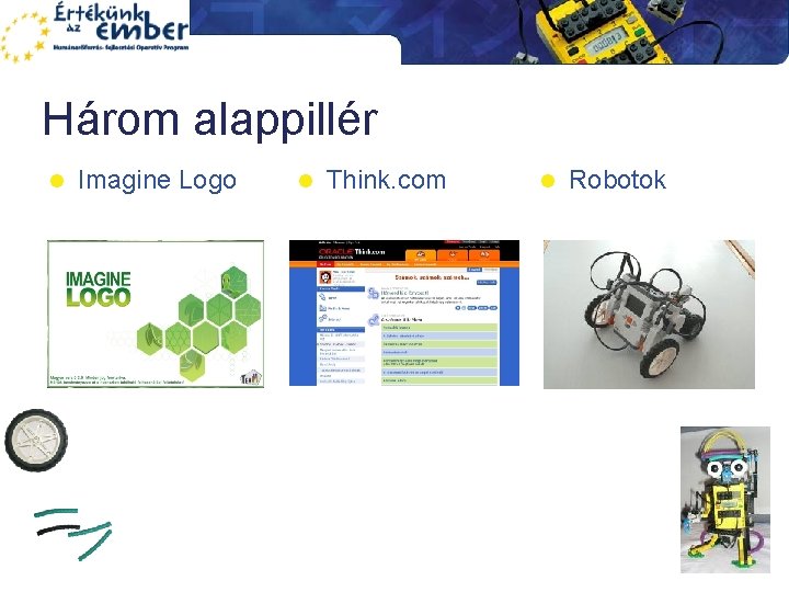 Három alappillér l Imagine Logo l Think. com l Robotok 