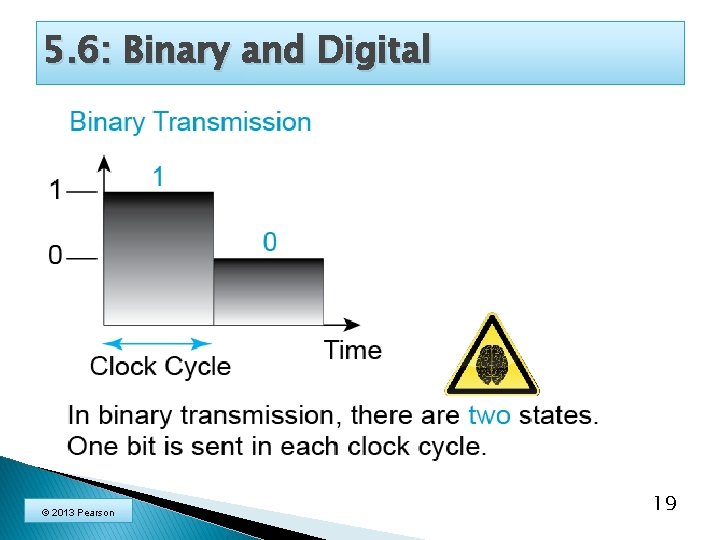 5. 6: Binary and Digital © 2013 Pearson 19 