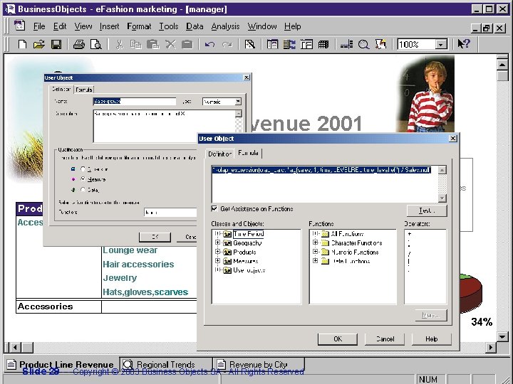 Slide 29 - - Copyright © 2003 Business Objects SA - All Rights Reserved