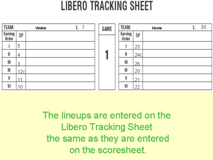 Visitor 7 Home 5 23 4 24 c 3 12 c 26 20 11