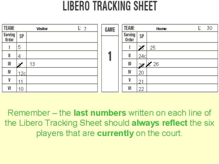 Visitor 7 Home 5 23 4 24 c 13 25 12 c 26 L