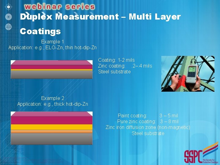 Duplex Measurement – Multi Layer Coatings Example 1 Application: e. g. , ELO-Zn, thin