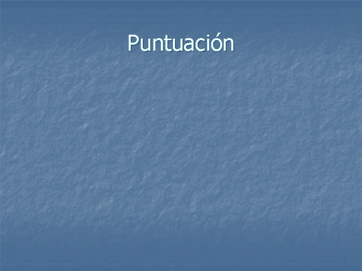 Puntuación 