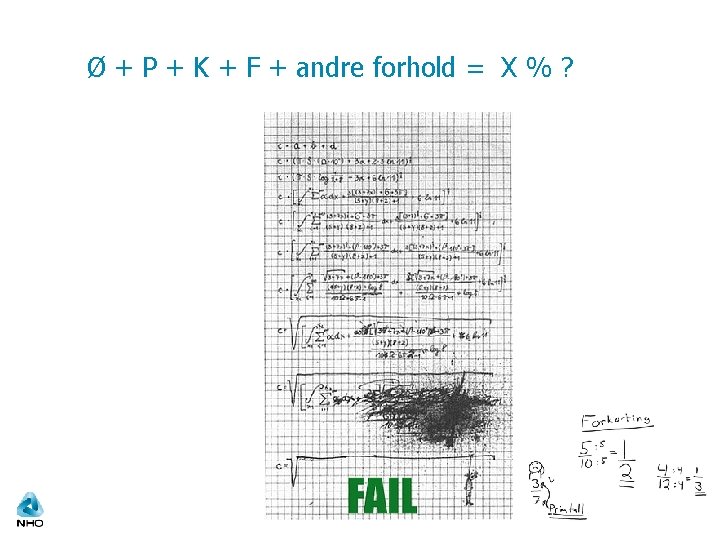 Ø + P + K + F + andre forhold = X % ?