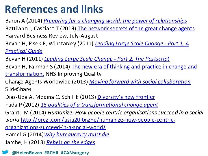 References and links Baron A (2014) Preparing for a changing world: the power of