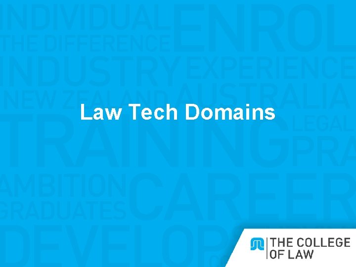 Law Tech Domains 