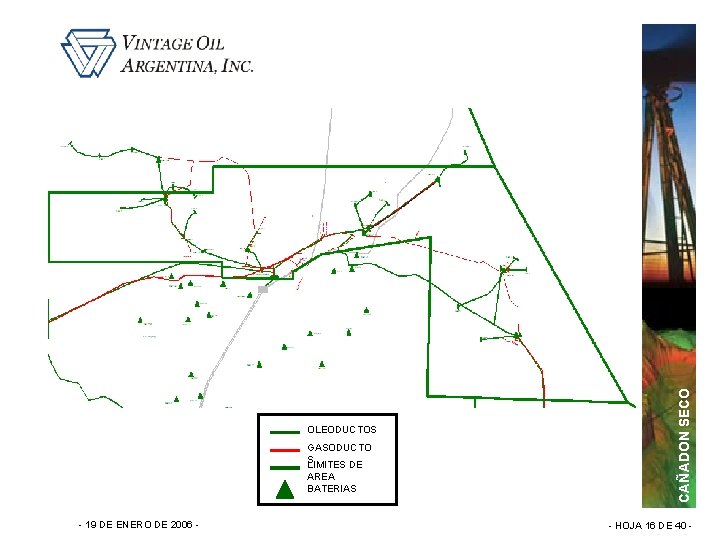 GASODUCTO S LIMITES DE AREA BATERIAS - 19 DE ENERO DE 2006 - CAÑADON